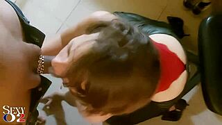 French amateur slut performs deepthroat and rimming