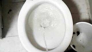 Nude Model In Shower Bathing