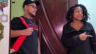 Made my bf a cuck and fucked the mover at home 😈