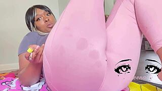 Naughty Stoner Stepsis Teases With Shaved Pussy