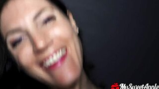 I fuck this tall skinny brunette fan with small tits and cute ass, taking his virginity 😏