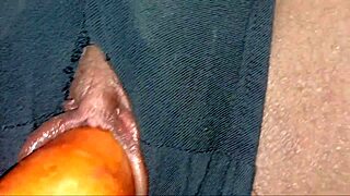 horny babe gets rough fucking in her pussy and ass with creampie