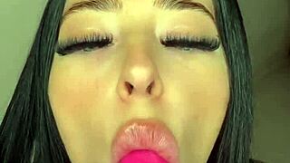 British slut teases with webcam toys and squirting masturbation in college dorm