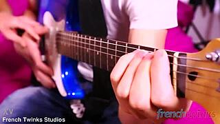 Guitar Teacher Plays With My Twink Ass