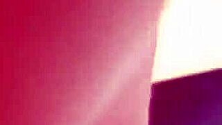 Teen receives point of view cumshot in lingerie