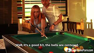 sexy ginger breaks all the billiard room rules with hardcore sex