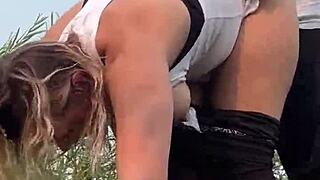 Risky Park Fuck Almost Gets Caught