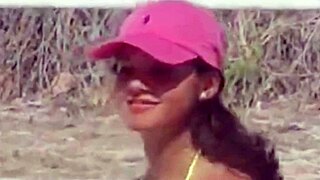 Young Girl in Micro Bikini at Beach with Boyfriend's Relatives