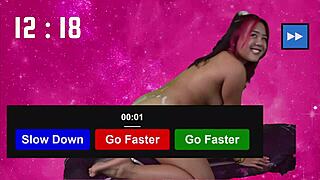 She sets up the edging challenge with her Filipina body and toys. For 25 minutes, follow jerk off instructions to cum twice in the final five during solo masturbation.