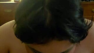 She moans, 'Watch my big tits bounce while I suck him off until he cums in my mouth'