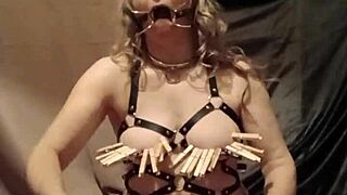 February 28 2025 Female Slave Self Session In Leather Harness And Mouth Spreader