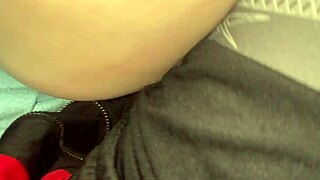 christmas creampie fills freaky stepdaughter's wet hairy ass with hardcore cumshot close up.