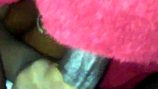 this ebony babe gives an amazing blowjob and swallows the cum