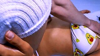 student and stepmother in living room with more than caresses!