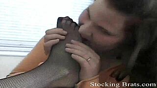 Watch Femdom Slip Into Black Stockings