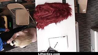 Rich shoplifter darcie belle punished with blowjob and doggystyle by officer.