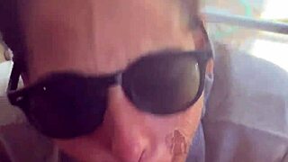 lightskin ebony step-sister teasing with blowjob by window, gets cum on face as boyfriend searches