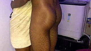 i had a quickie with my housegirl while she was changing, moaning on my big black cock in missionary