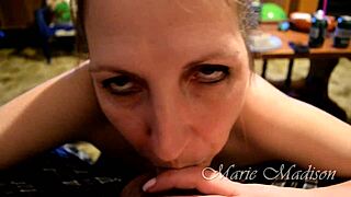 I gave Marie Madison a late night cock snack.