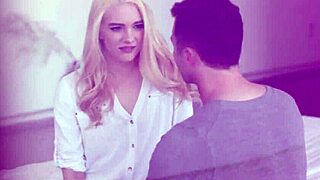 the blonde teen hottie lay on the bed while getting her pussy fingered in hardcore masturbation