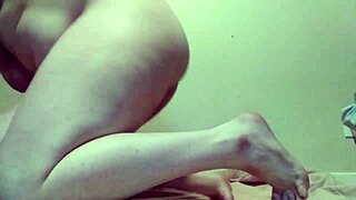 Knotted Dildo In Asshole!