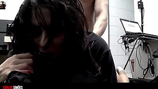 Well-endowed man fucks young latina babe lingerie