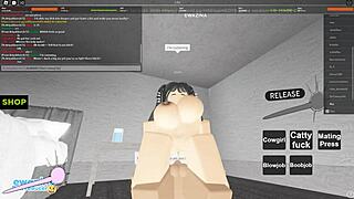 quick roblox game session with a whore