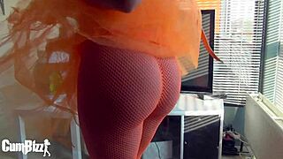 brunette teen sucks big cock sloppy for cum