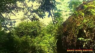 halloween hardcore massage turns to doggystyle fingering on the road