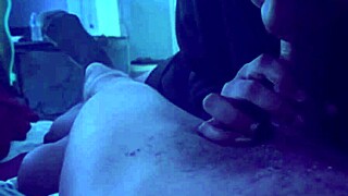 She Sucks Mad Dick for Five Minutes. Intense Blowjob Leading to Cum in Mouth.