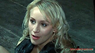 Tied up babe gets whipped in a naughty domination session