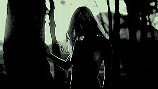 corinna, the busty blonde teen, poses nude at sunset