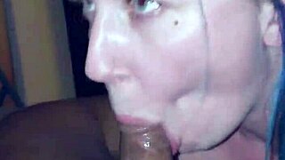 sloppy blowjob on big black cock