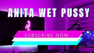 anitawetpussy squirts all over her body, wet pussy and ass in public outdoor sex