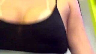 Tanned Woman Shows Wet Pussy In Gym