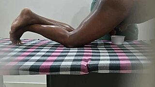 Squeezing Out Sperm Milk In Outdoor Massage Spa