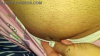 my uncle's wife sent this tattooed curvy beauty video with shaved pussy and big natural tits while i was next door