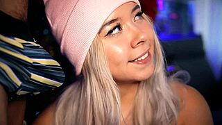 Oh Wow This Horny Blonde Teen Plays And Sucks That Small Cock Until It's Hard For Her!