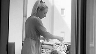 I'm hanging laundry naked on the balcony for neighbors to watch