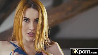 Redhead babe Charlie Red craves creampie in lingerie 😍