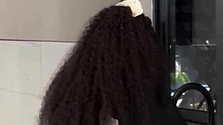 Ebony house maid! Caught riding her boss's monster cock with squirting pussy amateurs on xred!