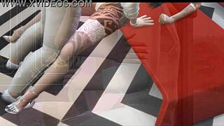 Nicki minaj and cardi b and megan thee stallion. They blowjob and assfuck in group 4some.