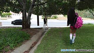 lesbian milf scissors gently with stepteen