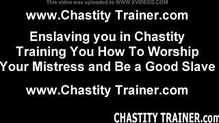 Femdom Binds You In Bondage With Toys For Chastity