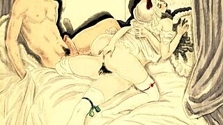 Vintage drawings showcase classic erotic art from the past
