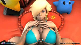 Switch from one tit to another in titty fuck