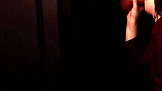 overwhelmed with desire as young student in lingerie gets cum-covered at gloryhole with neighbor