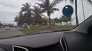 risky outdoor masturbation on the street for the hot girl