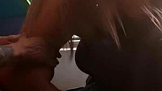 I Slid My Hand into the Blonde Fuck Doll's Ass Outdoors in Lingerie