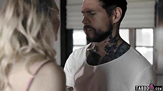 Virgin Teen Lies to Guy About Her Virginity in Taboo Hardcore Scene with Blonde Blowjob Action